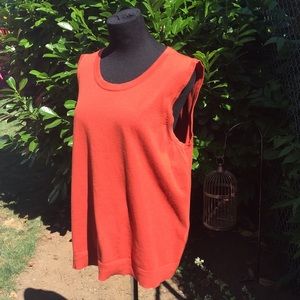 Burnt orange knit tank top
